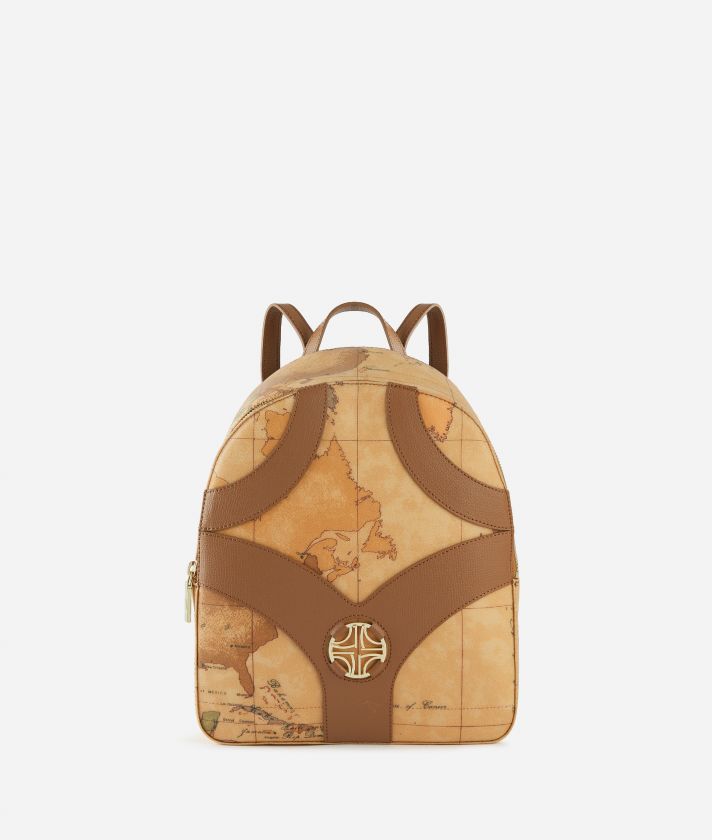 Geo Sunrise Ring backpack Leather Brown