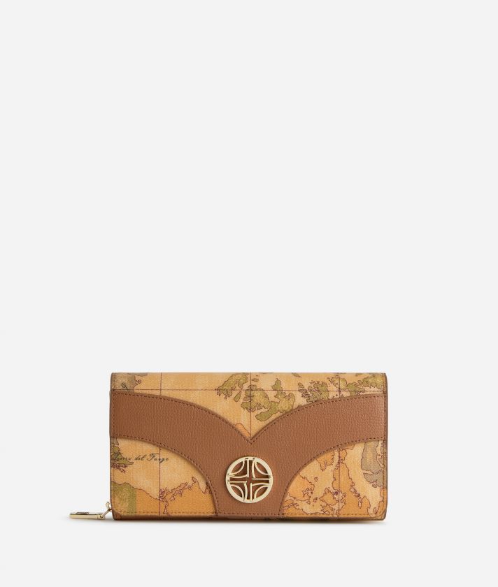 Geo Sunrise Ring wallet Leather Brown