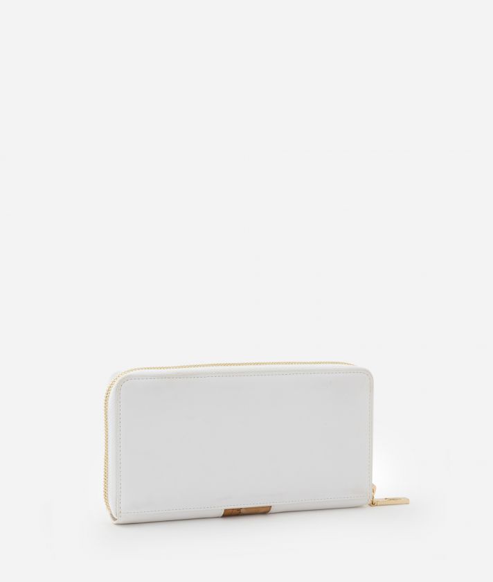 Geo Atlantis zip-around wallet White