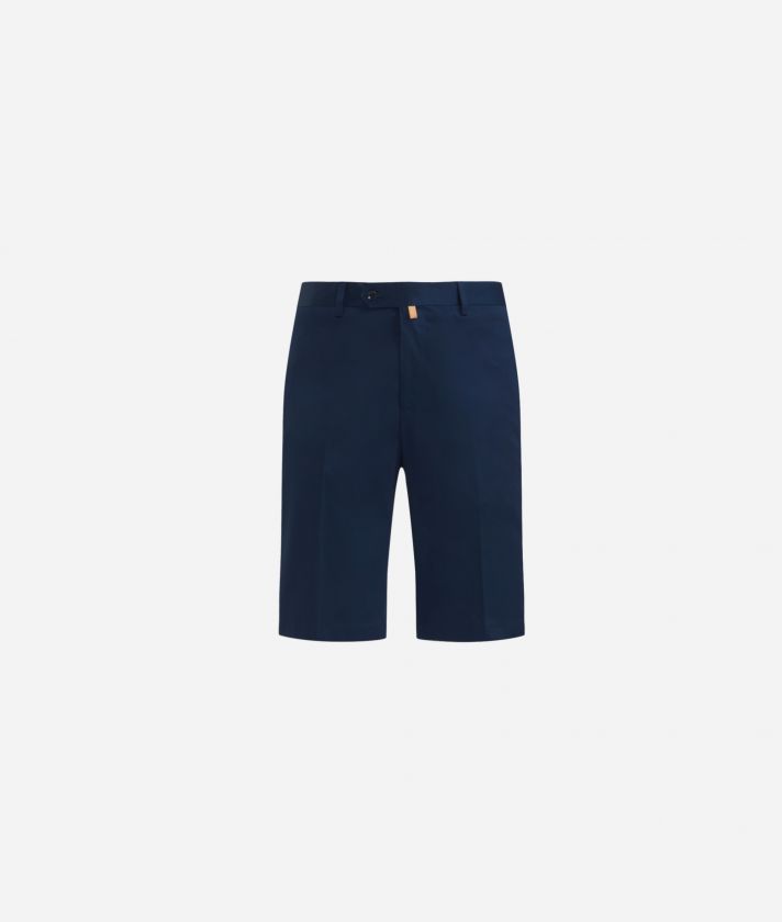 Shorts in cotone stretch Blu Navy