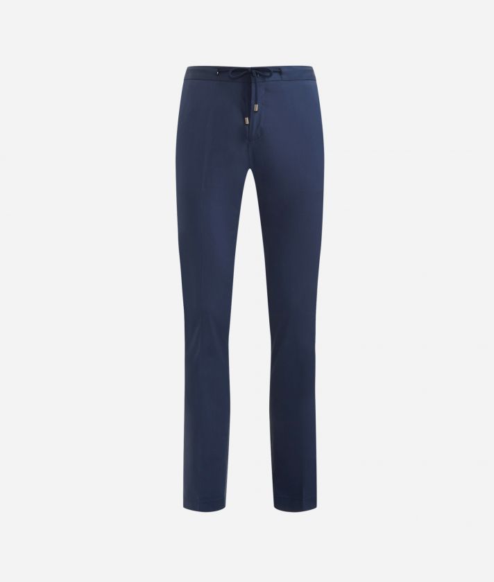 Pantaloni baggy in jersey stretch Blu Navy