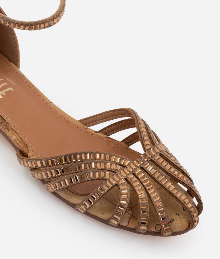 Napa-effect sandals with Geo Classic print