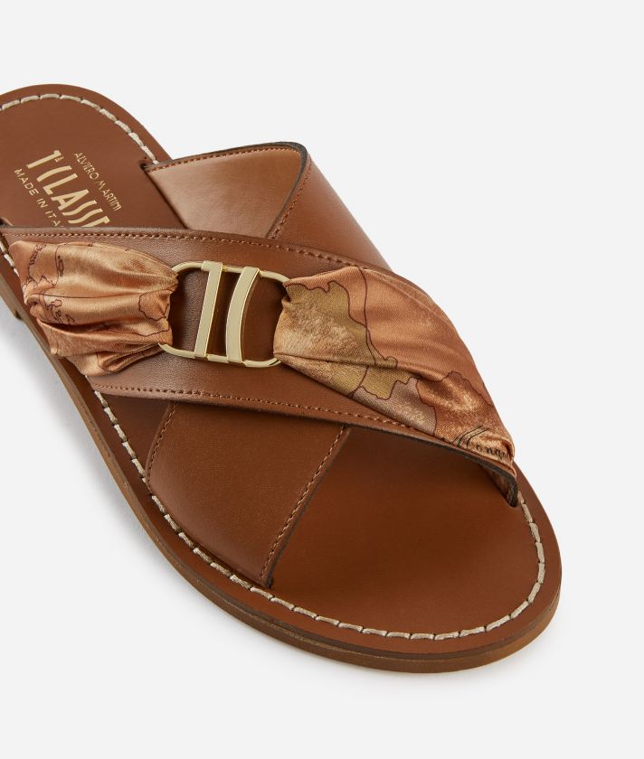 Smooth leather Positano sandals Leather Brown