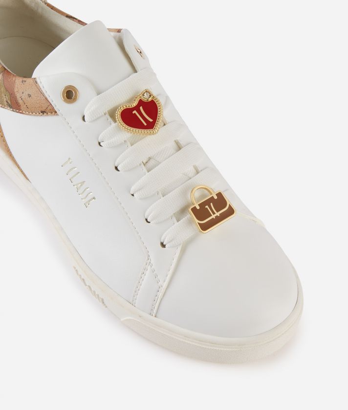 Napa-effect sneakers with charms White