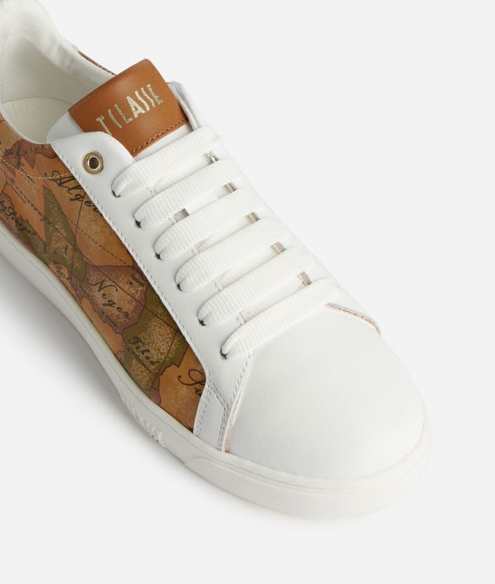 Smooth leather sneakers with Geo Classic sides White