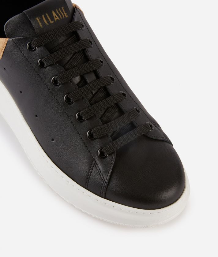 Smooth leather sneakers Black