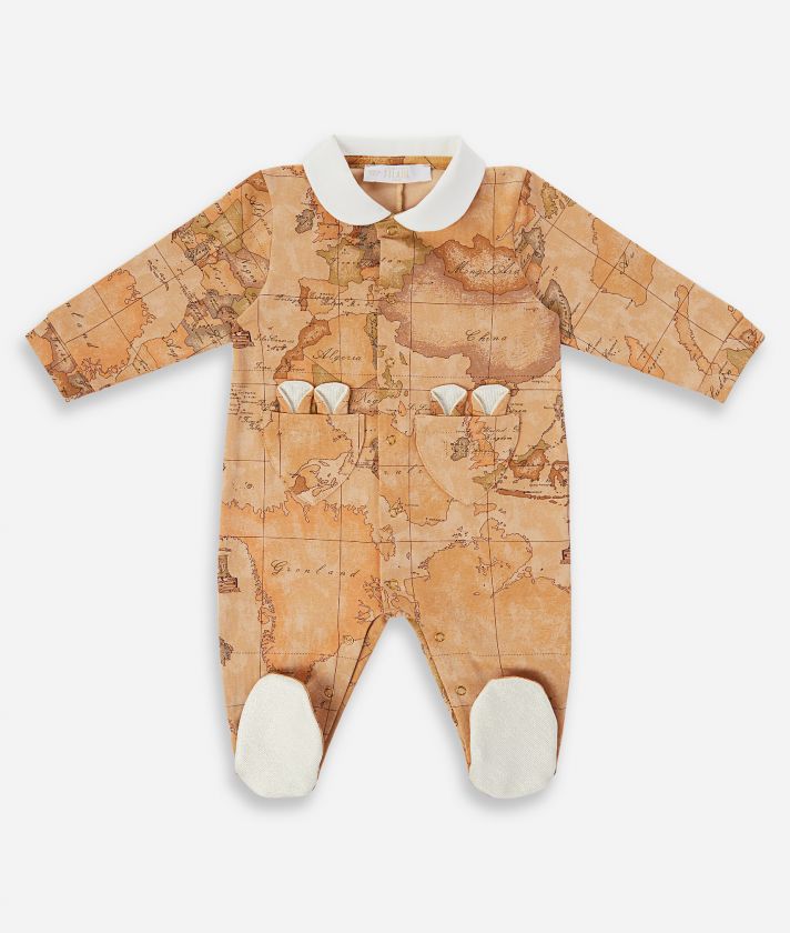 Bunny cotton romper with pockets Geo Classic
