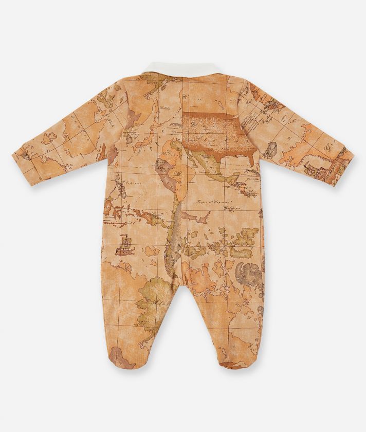 Bunny cotton romper with pockets Geo Classic