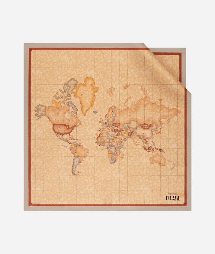 Geo Classic foulard 70x70 Light Taupe