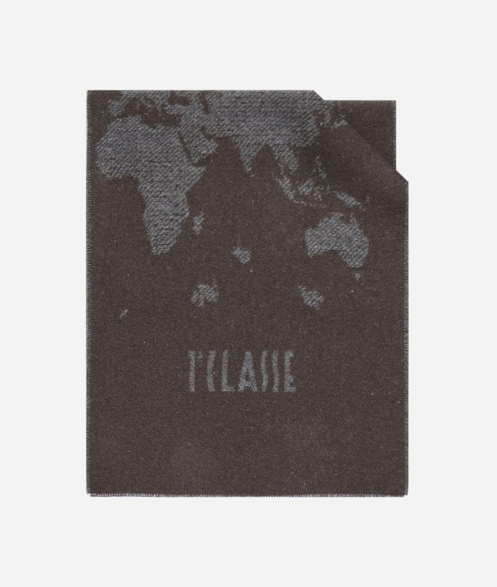 Textured Geo Full scarf 35x180 Smoke Grey