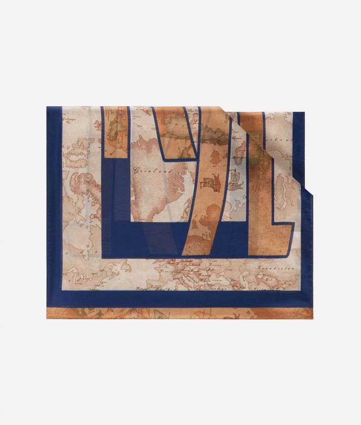 Scarf with 1C Mirror jewel 48x150 Navy Blue