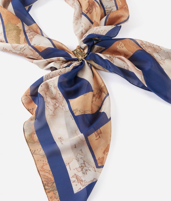 Scarf with 1C Mirror jewel 48x150 Navy Blue