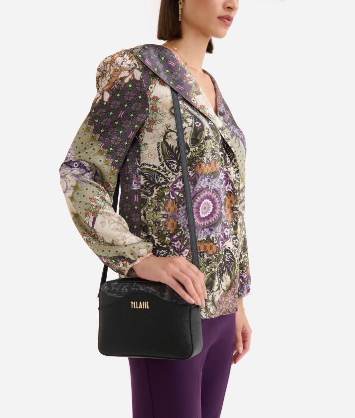 Digital City small reporter crossbody bag with Geo Night insert