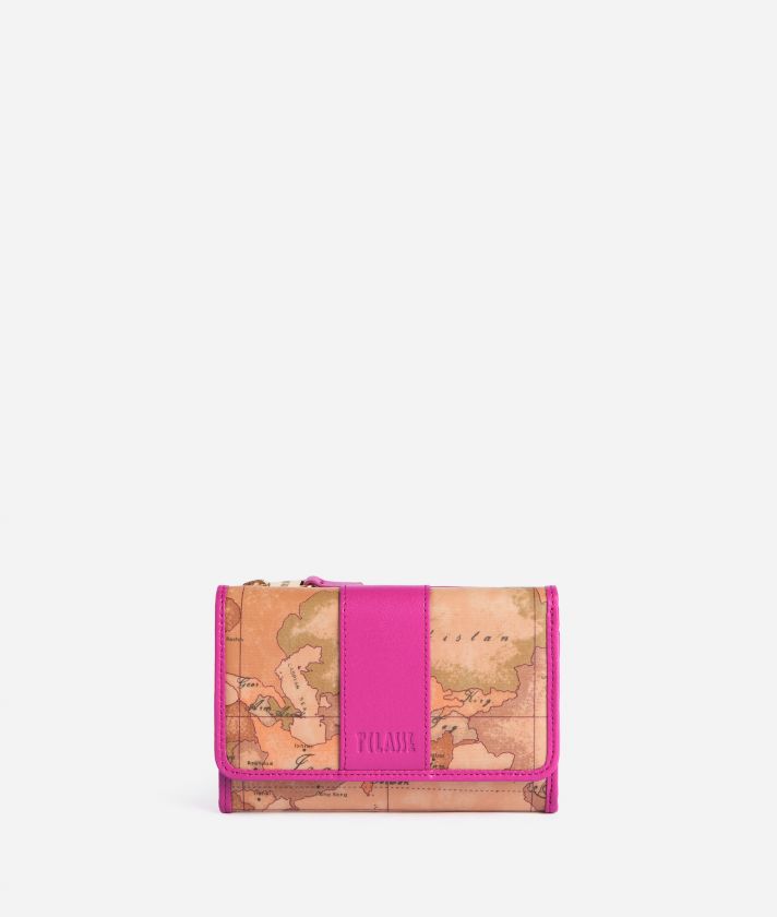 Social Soft medium bifold wallet Magenta