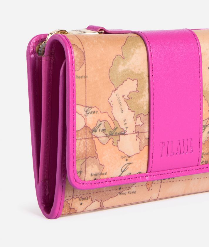 Social Soft medium bifold wallet Magenta