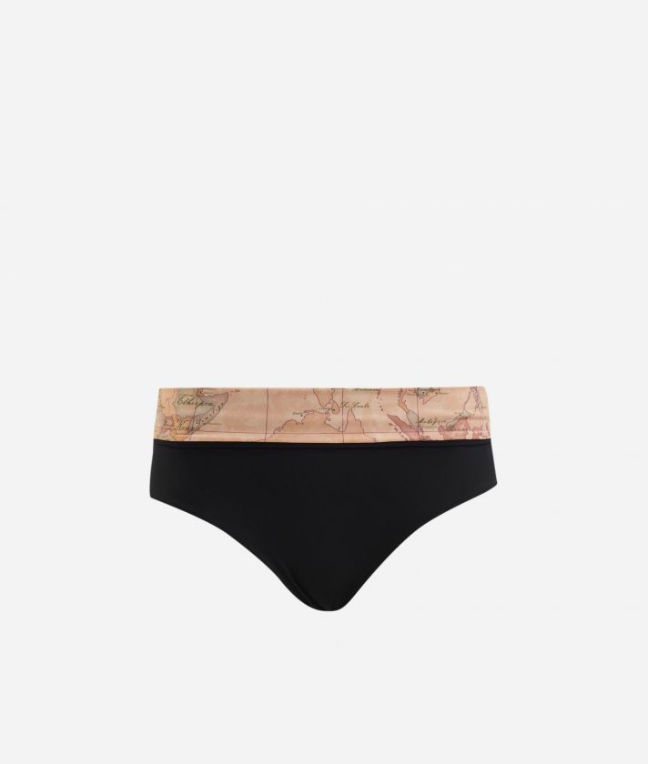 Basic Colors folded top bikini bottom Black