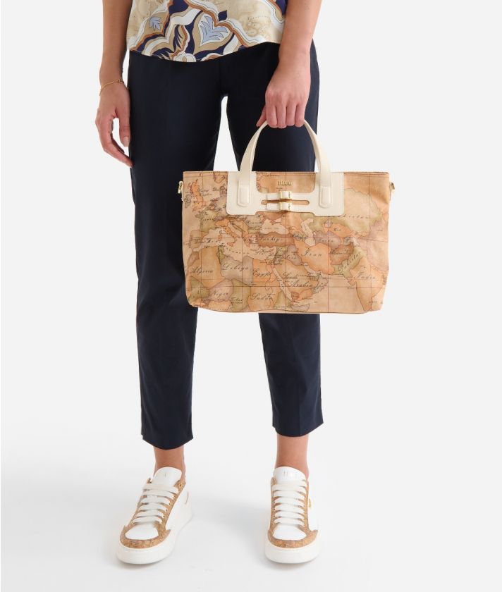 Soft Atlantic handbag with crossbody strap Ivory