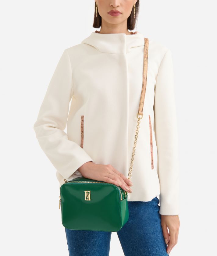 Rich Winter Bag small two-zip reporter crossbody bag Jade Green