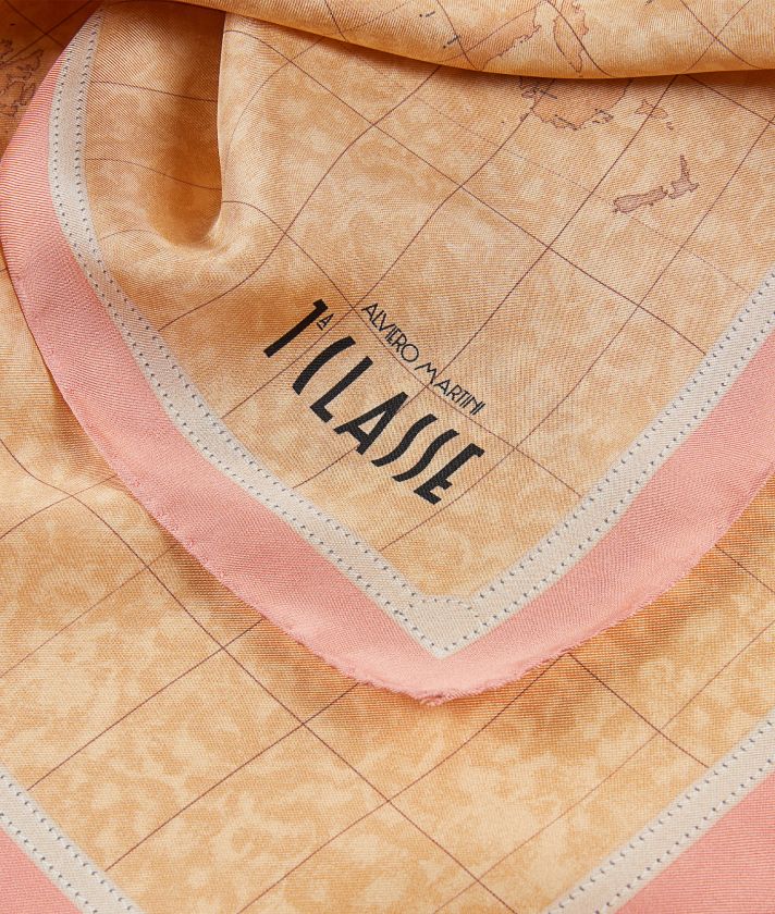 Geo Classic silk foulard 50x50 Blush Pink