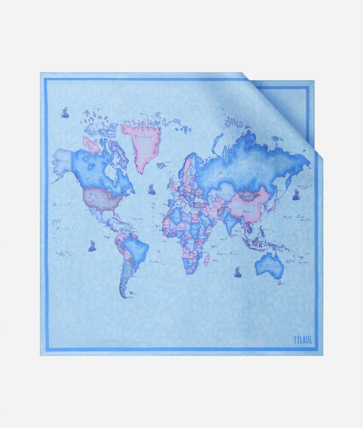 Geo Color foulard 60x60 Tyrrhenian Blue