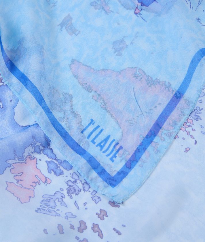 Geo Color foulard 60x60 Tyrrhenian Blue