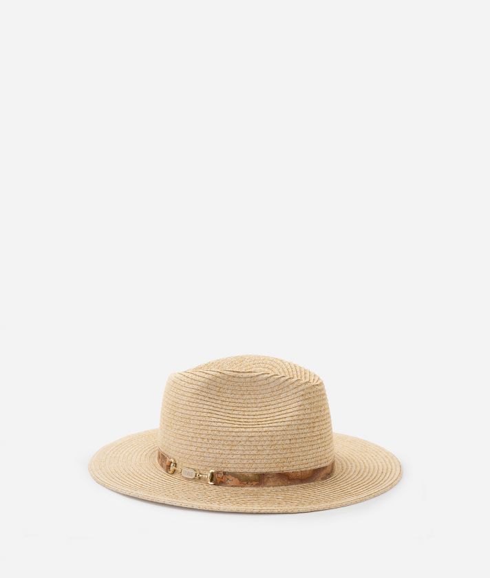 Braided hat with horsebit Wheat