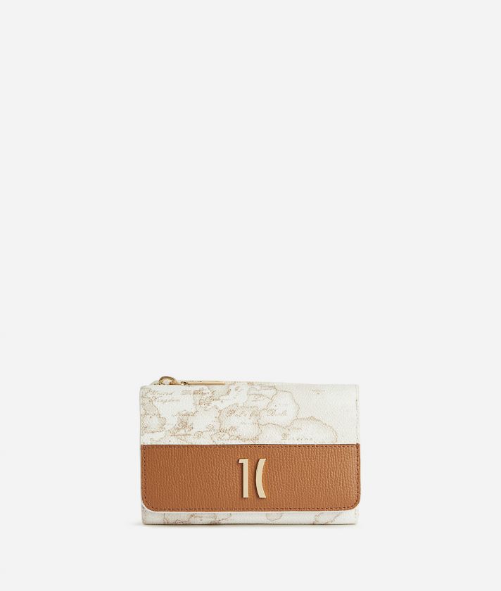 Heritage Geo medium bifold wallet Geo White