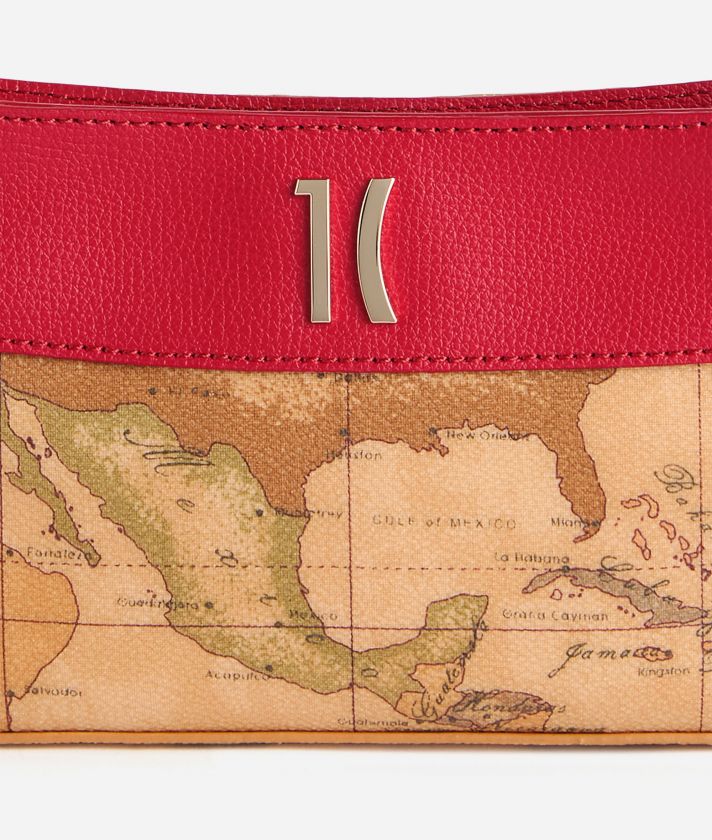 Heritage Geo pouch with chain Hibiscus