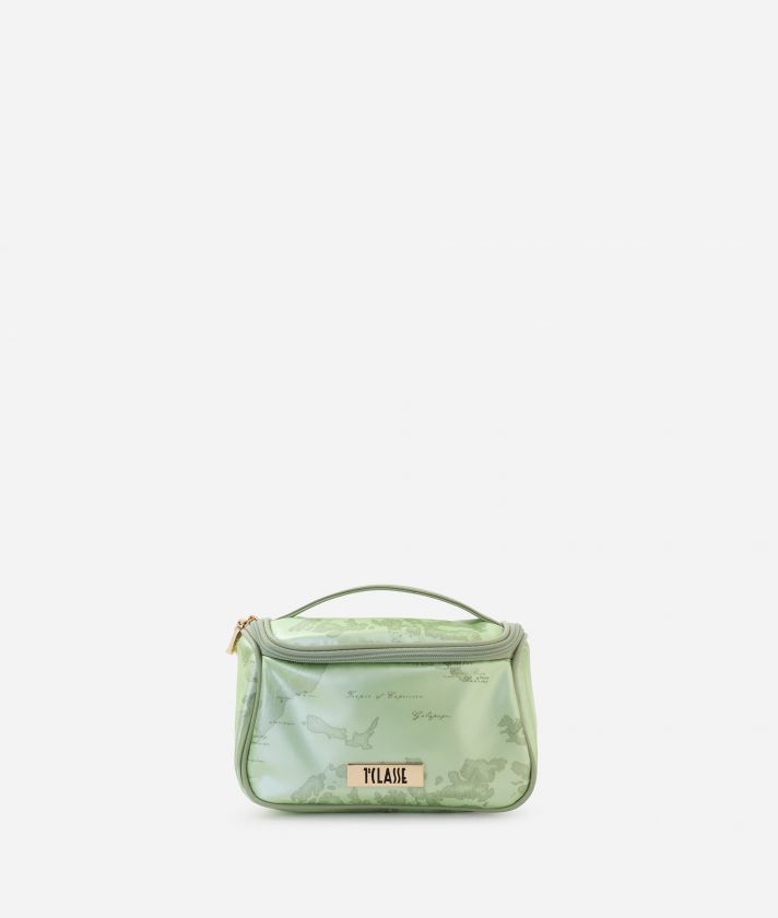 Rubberized fabric mini pouch Milk and Mint