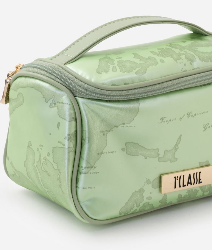 Rubberized fabric mini pouch Milk and Mint
