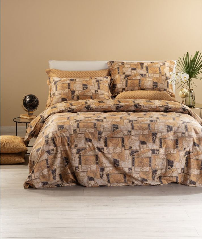 Geo Gold Chain double comforter cover set