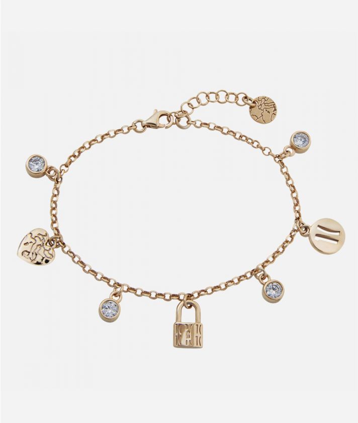 Rambla bracelet with charms dipped in Yellow Gold