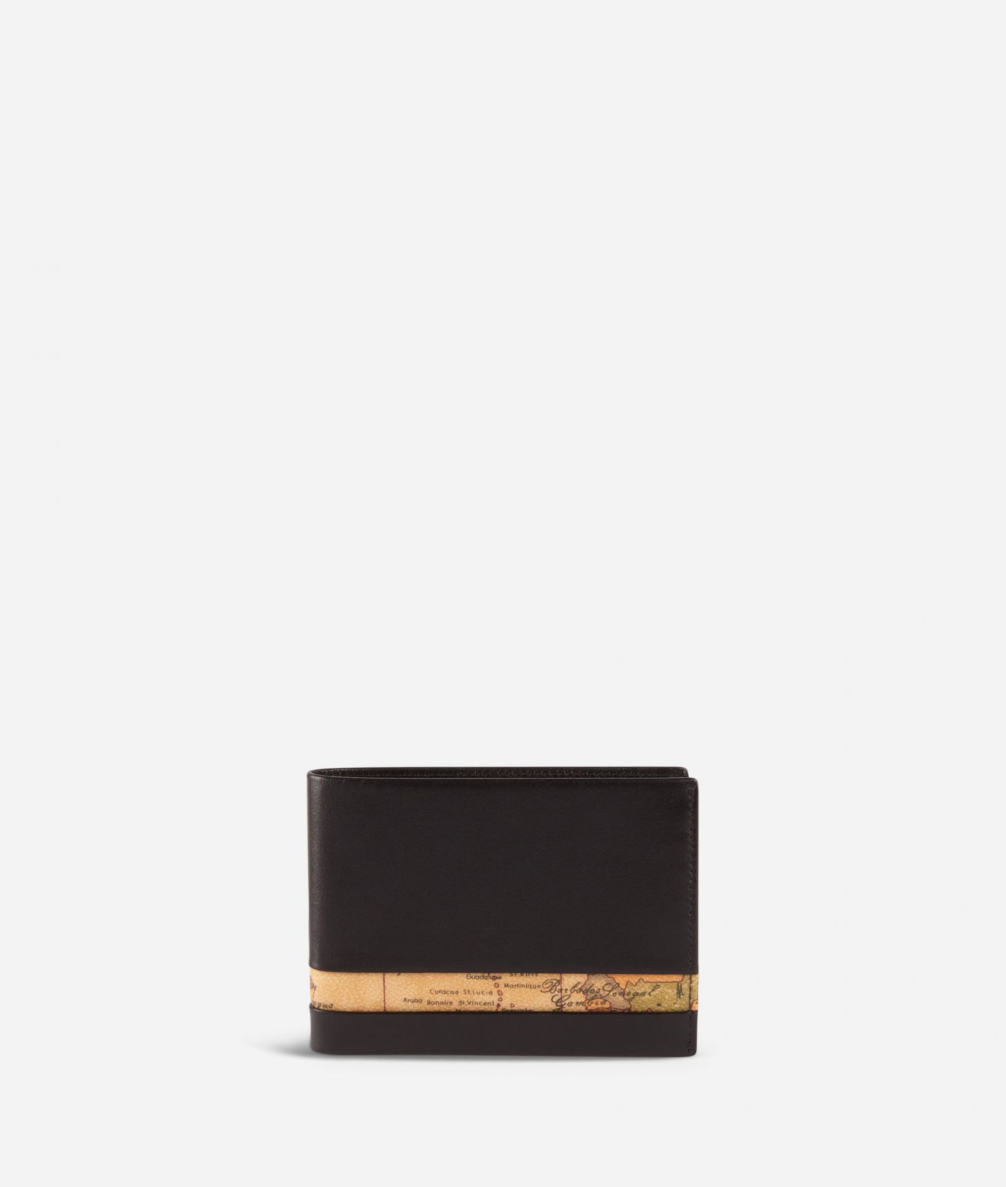 Geo Classic men’s wallet in leather black,front