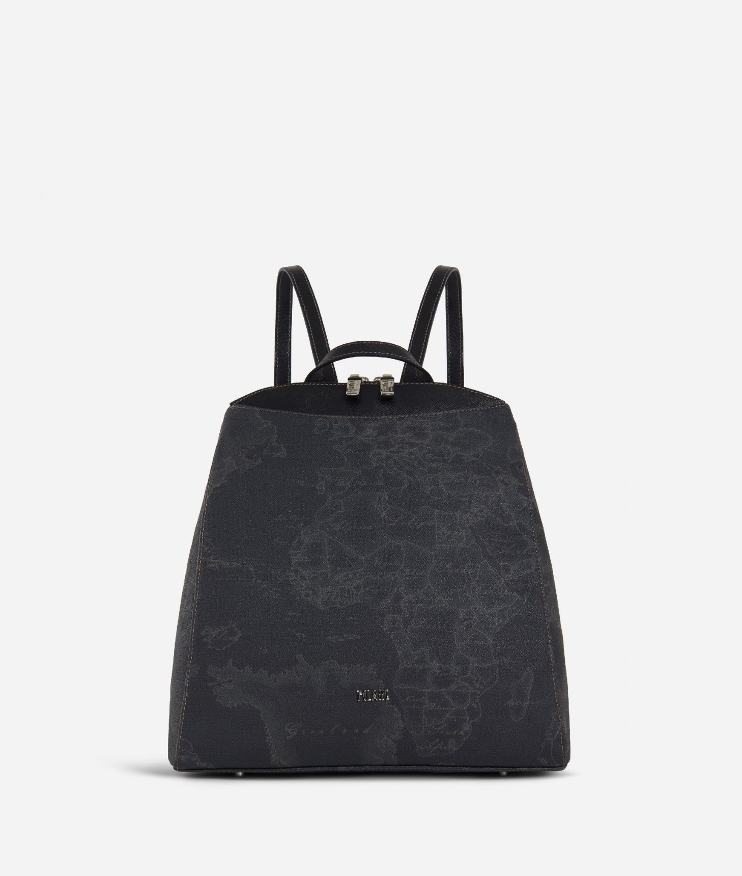 Geo Black Ziparound Backpack,front