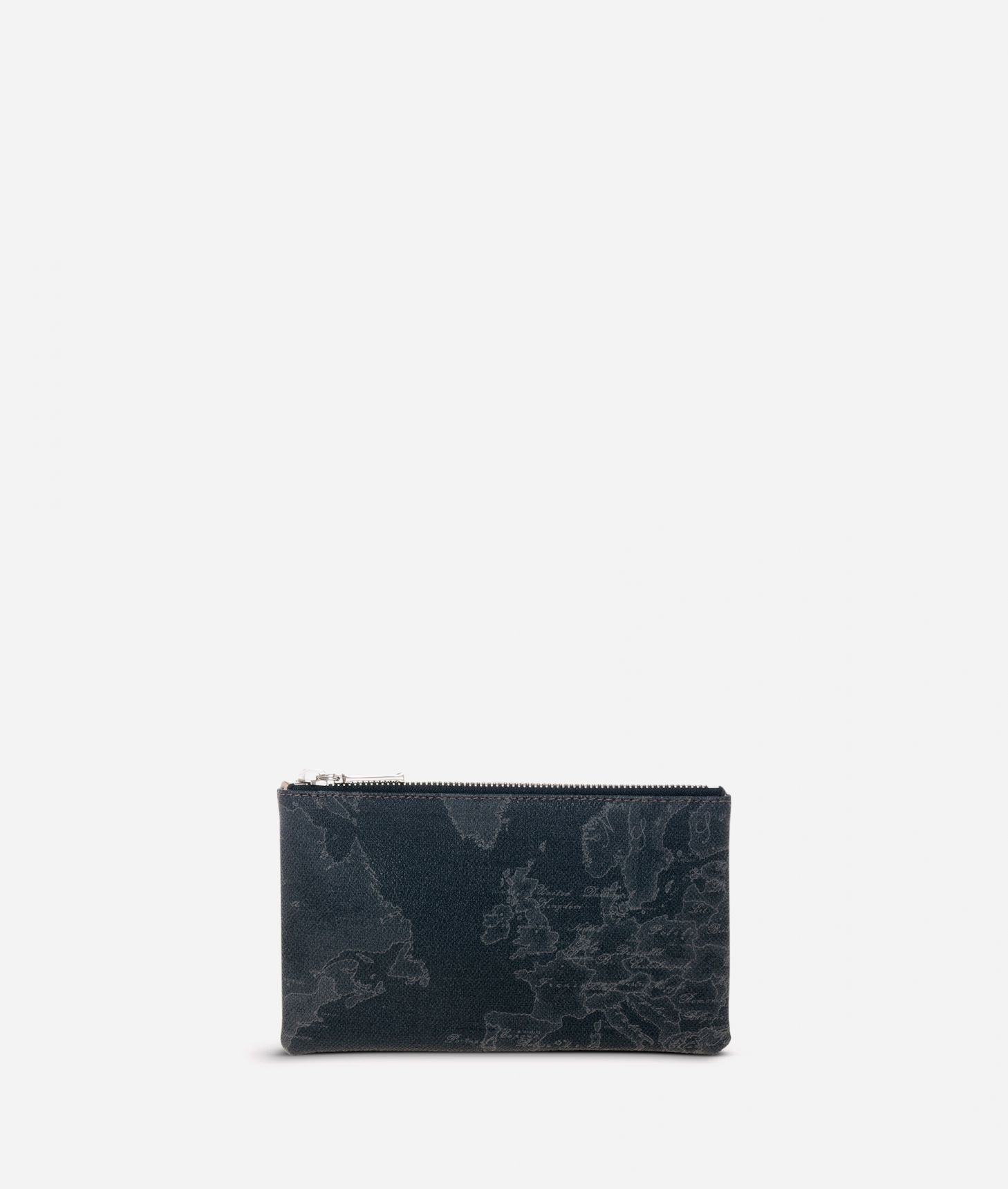 Geo Black Medium rectangular pouch,front