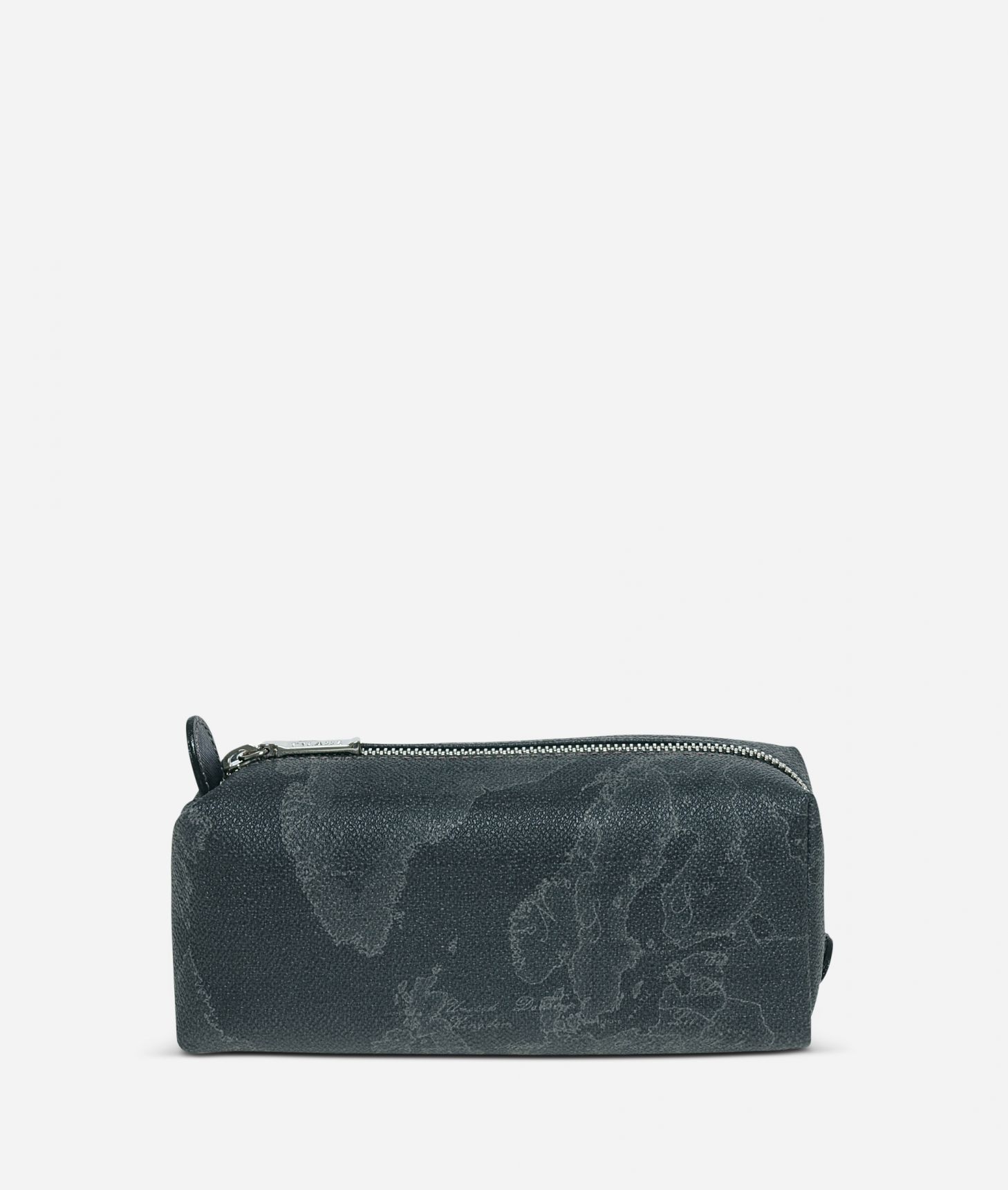 Geo Black Zipped envelope pouch,front