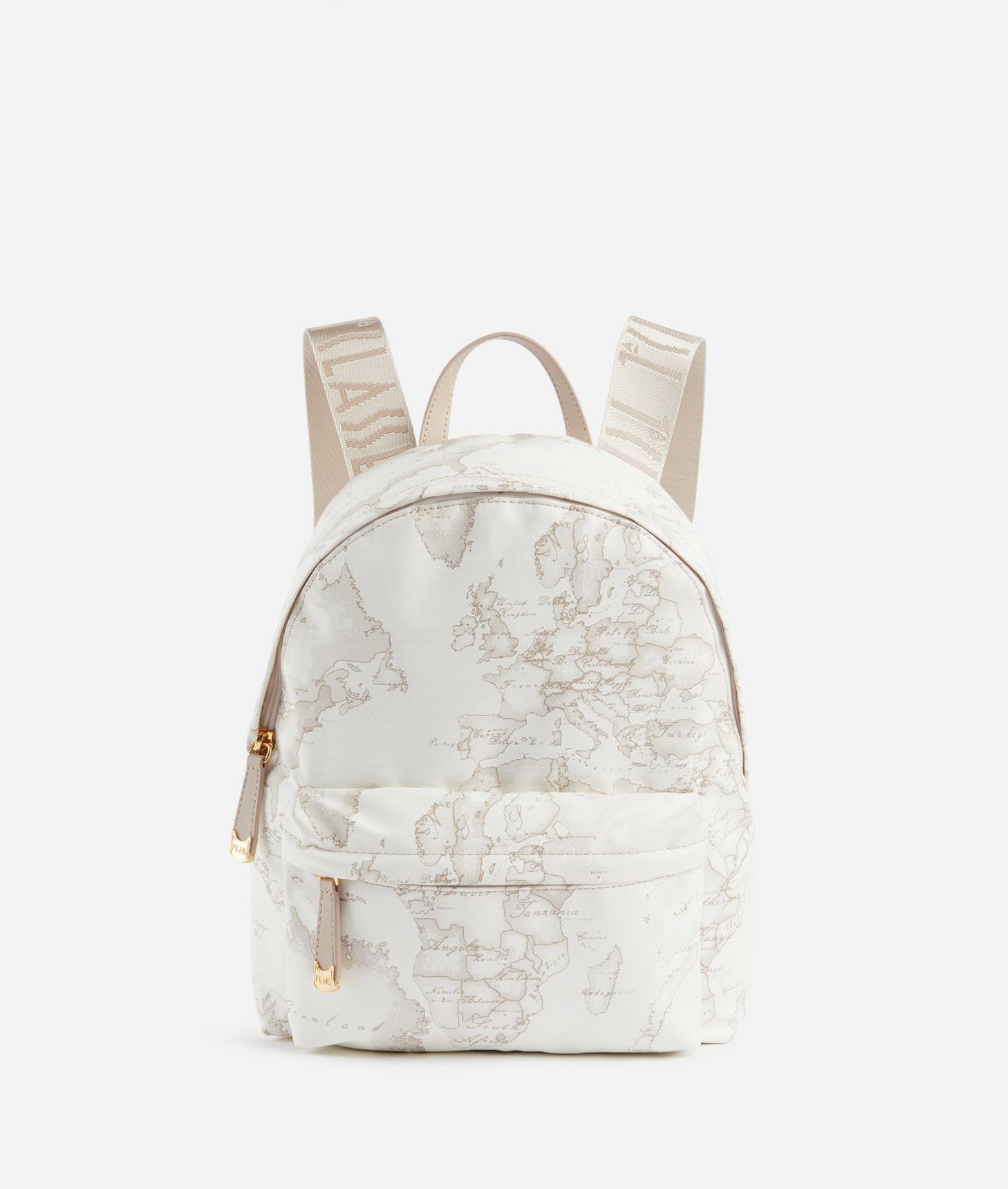 Geo Soft White zip-around backpack,front