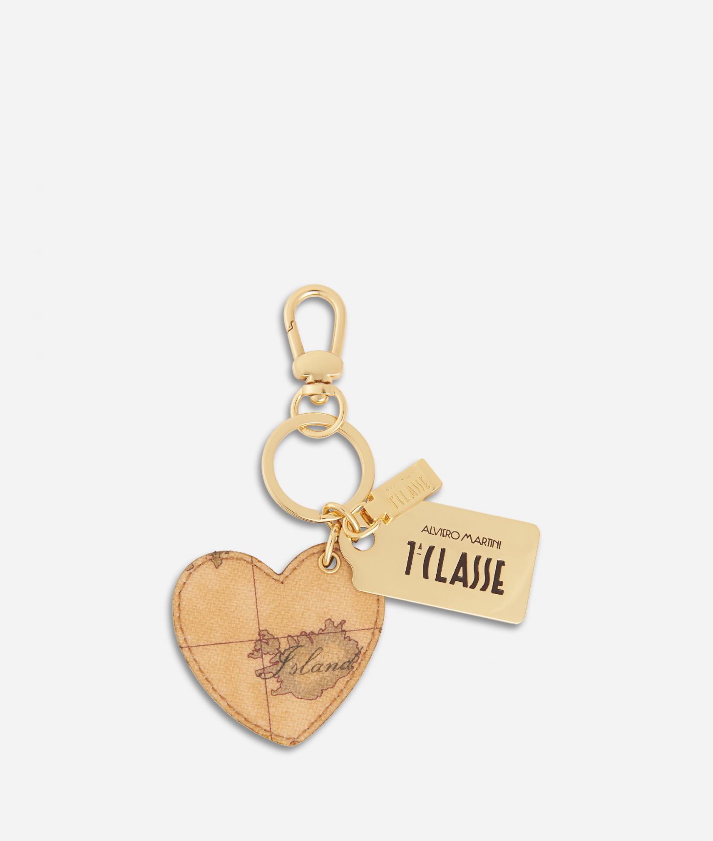 Geo Classic Heart Keyring,front