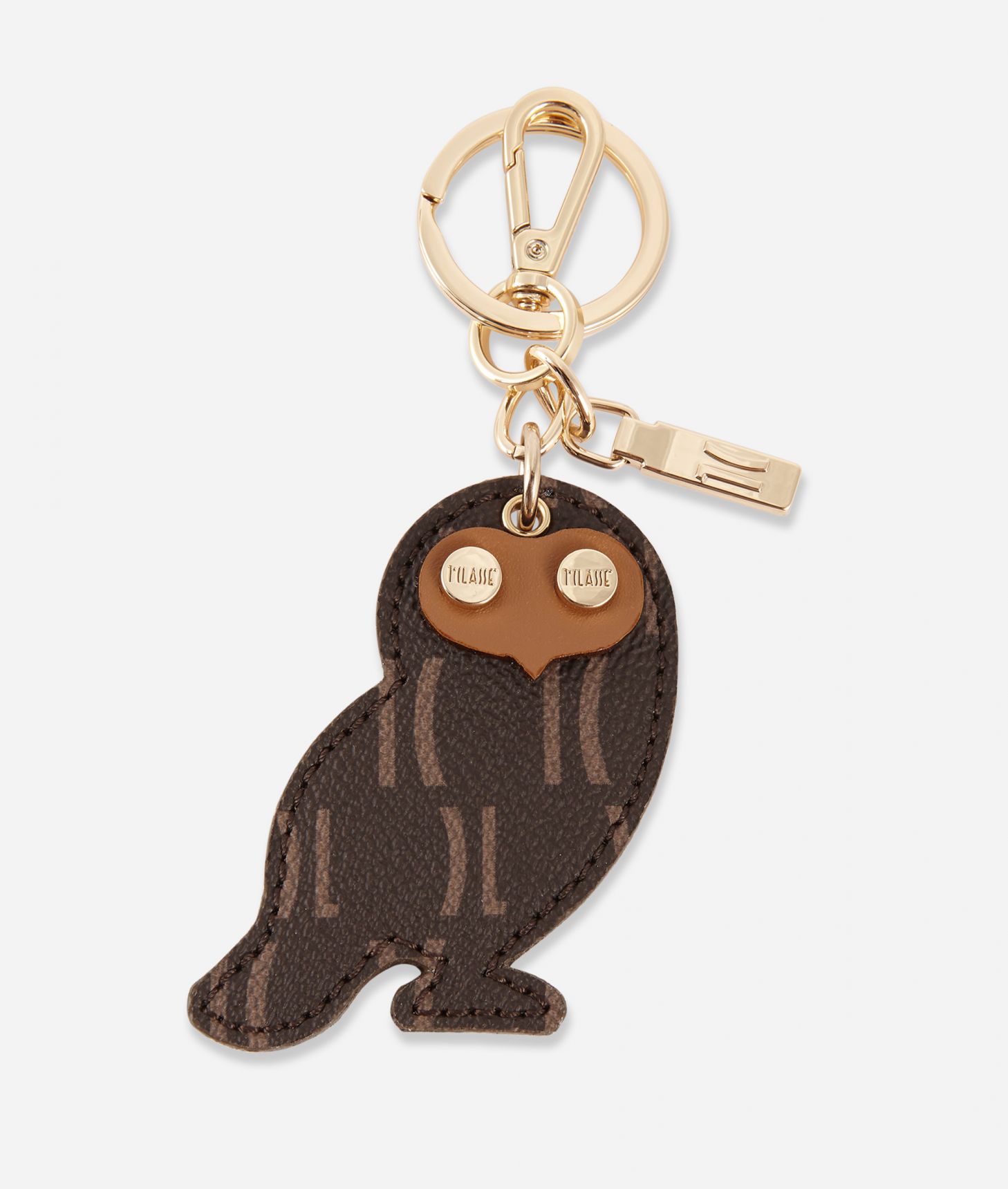 Monogram Owl-shaped keyring,front