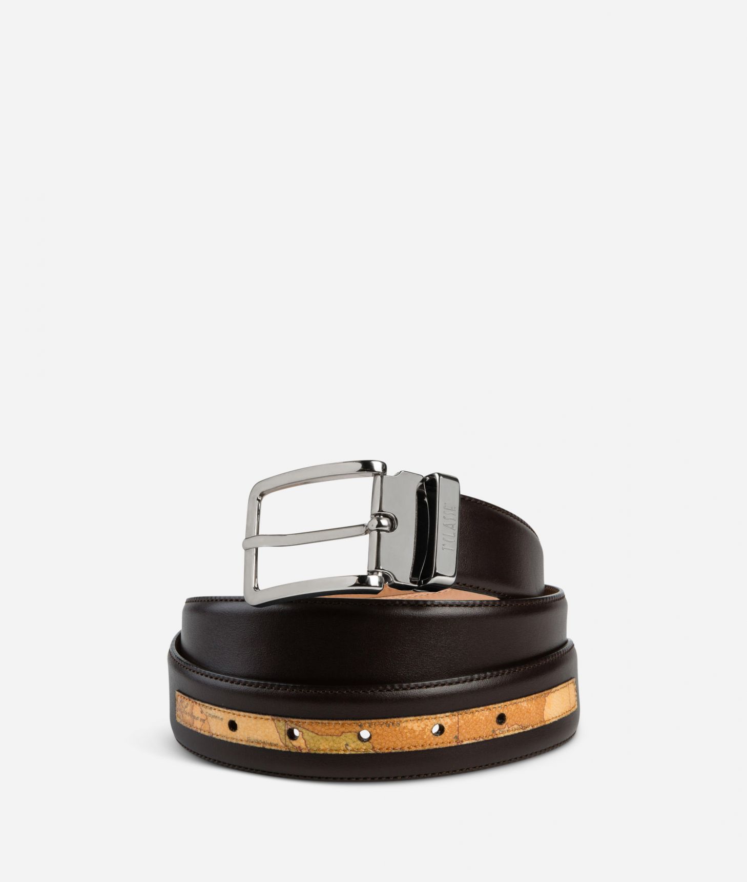 Dark Mood Leather and Geo Classic belt,front