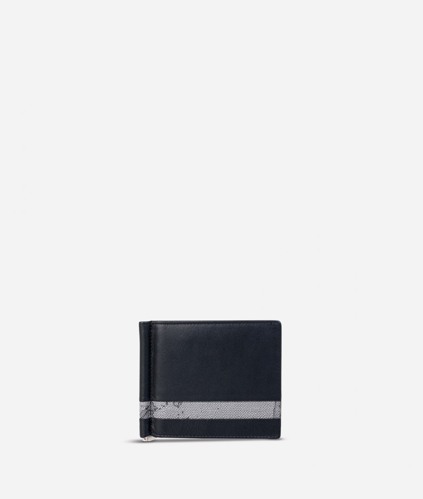 Billfold wallet Geo Dark fabric trims,front