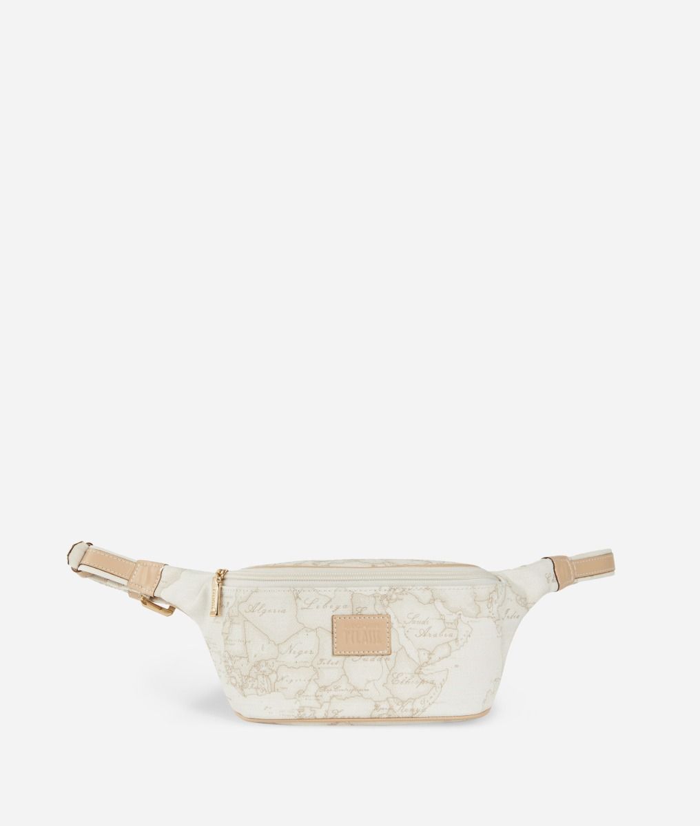 Geo White Pouch,front