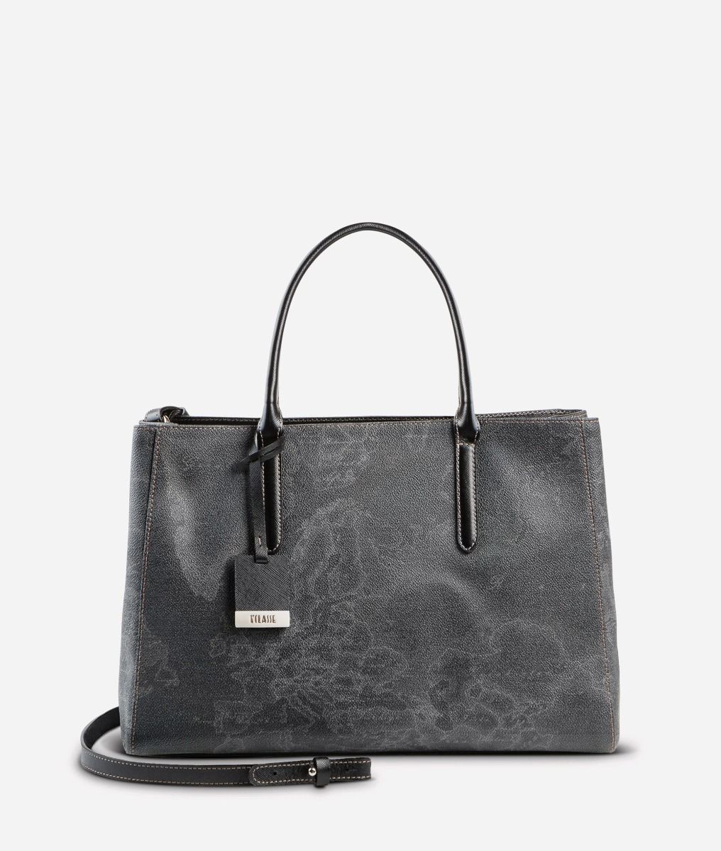 Geo Black Medium handbag,front