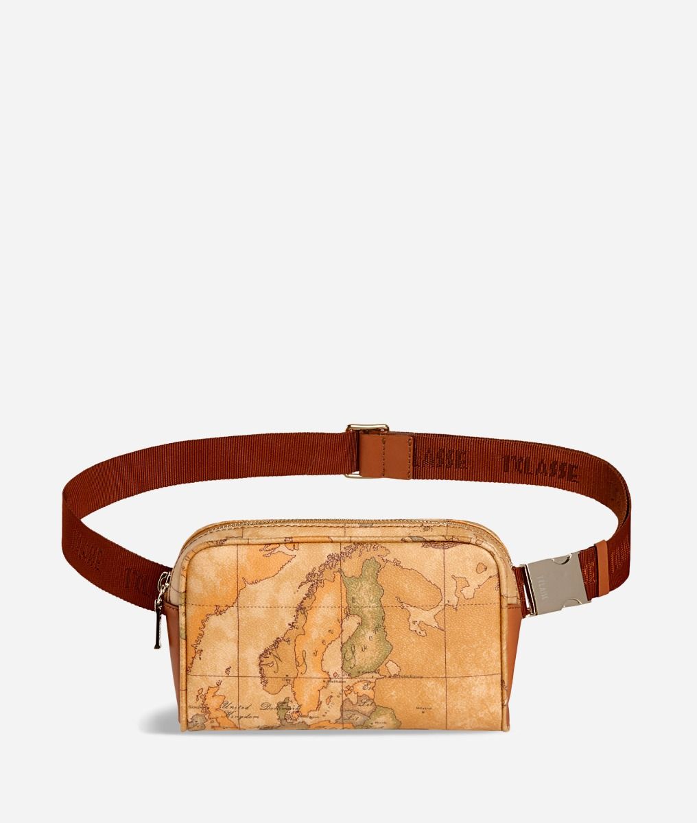 Geo Classic Belt bag with fabric strap,front
