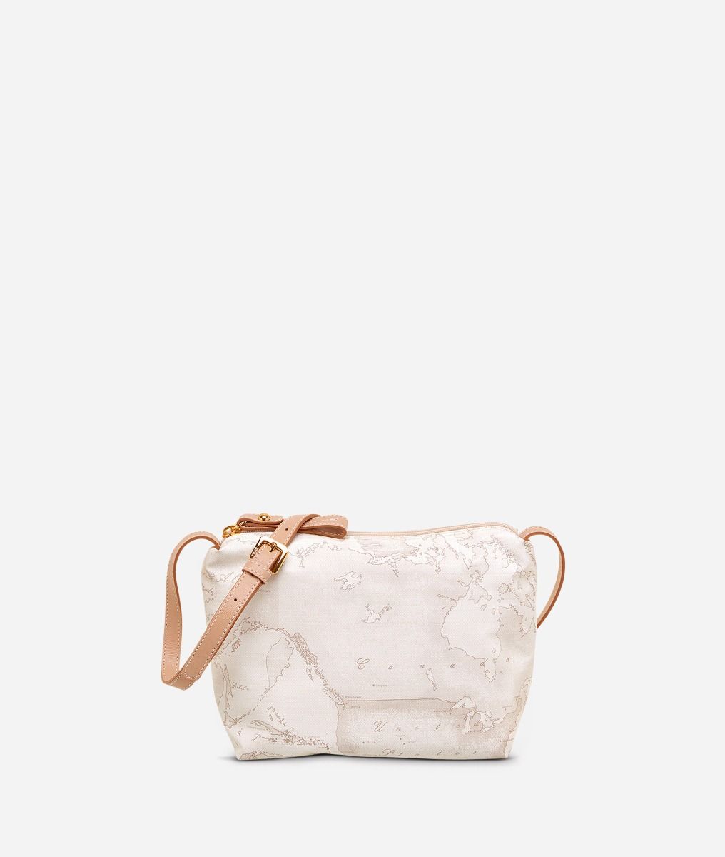 Geo Soft White Small crossbody bag,front