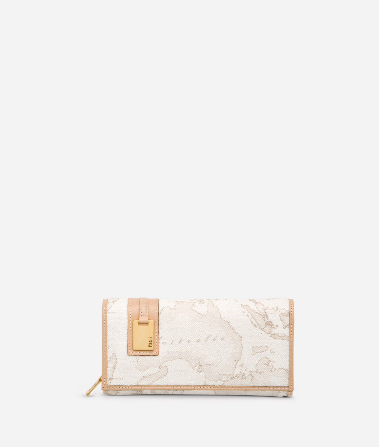 Geo White Large wallet,front