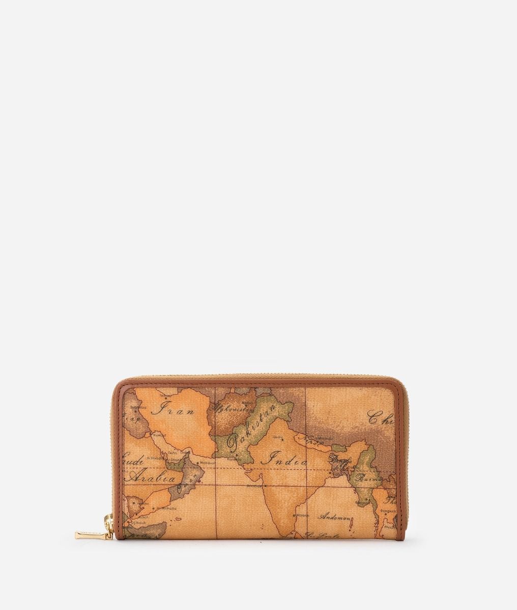 Geo Classic large zip-around wallet,front