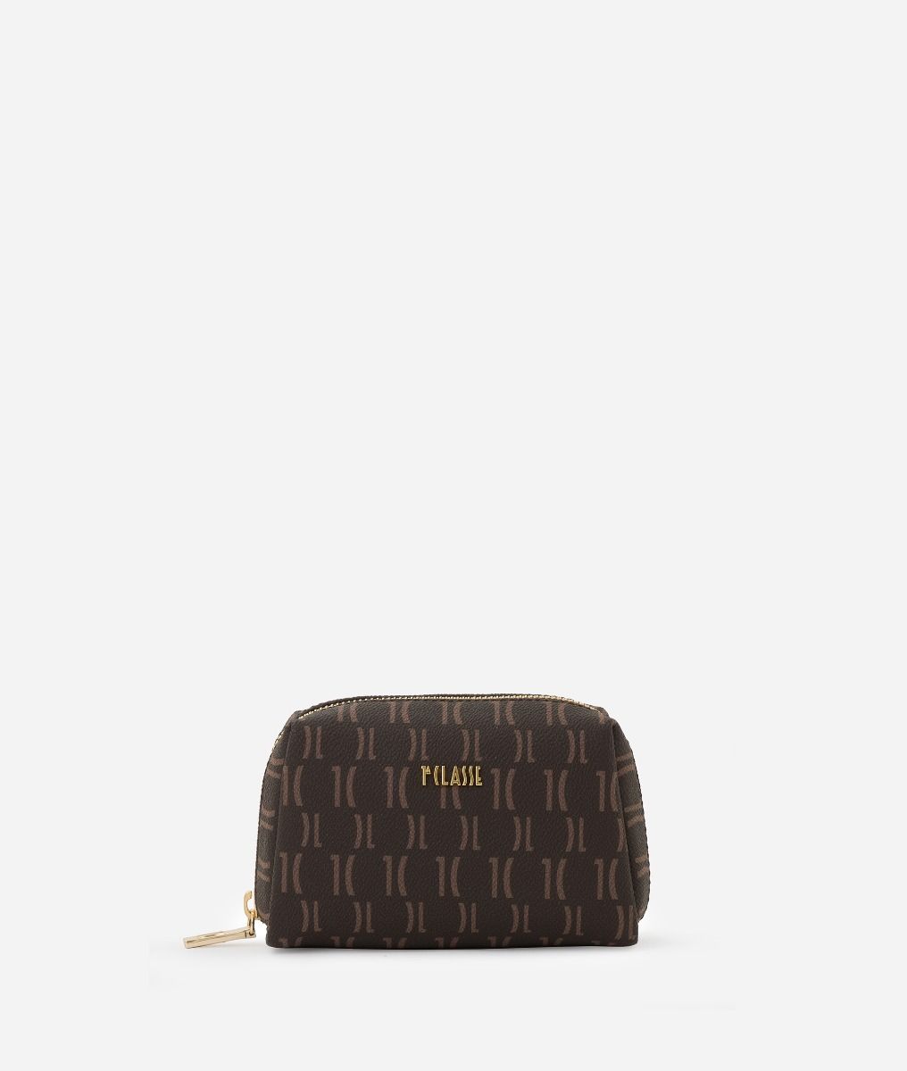Monogram Small beauty case Brown,front