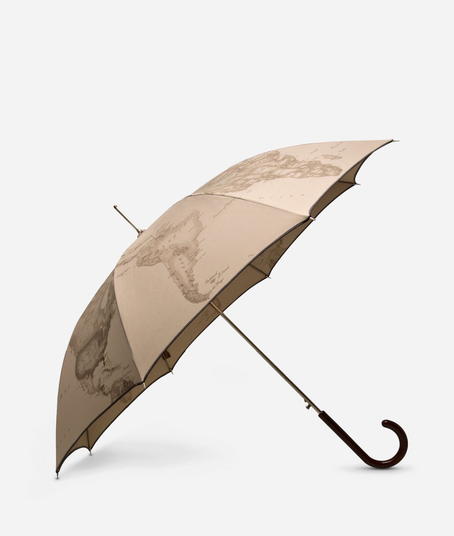 Automatic umbrella in printed Geo Tortora fabric,front