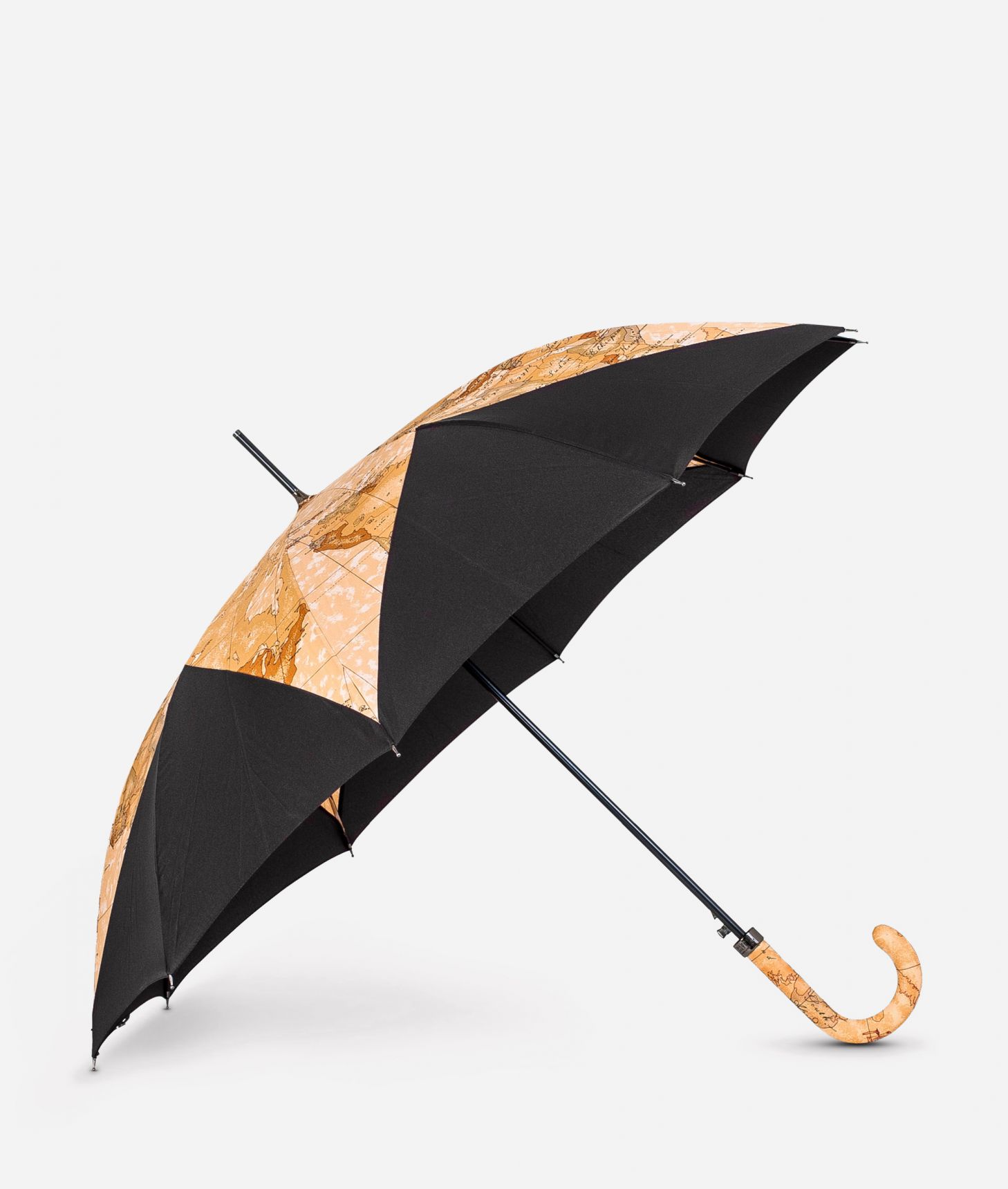 Automatic umbrella in black-Geo Classic fabric,front